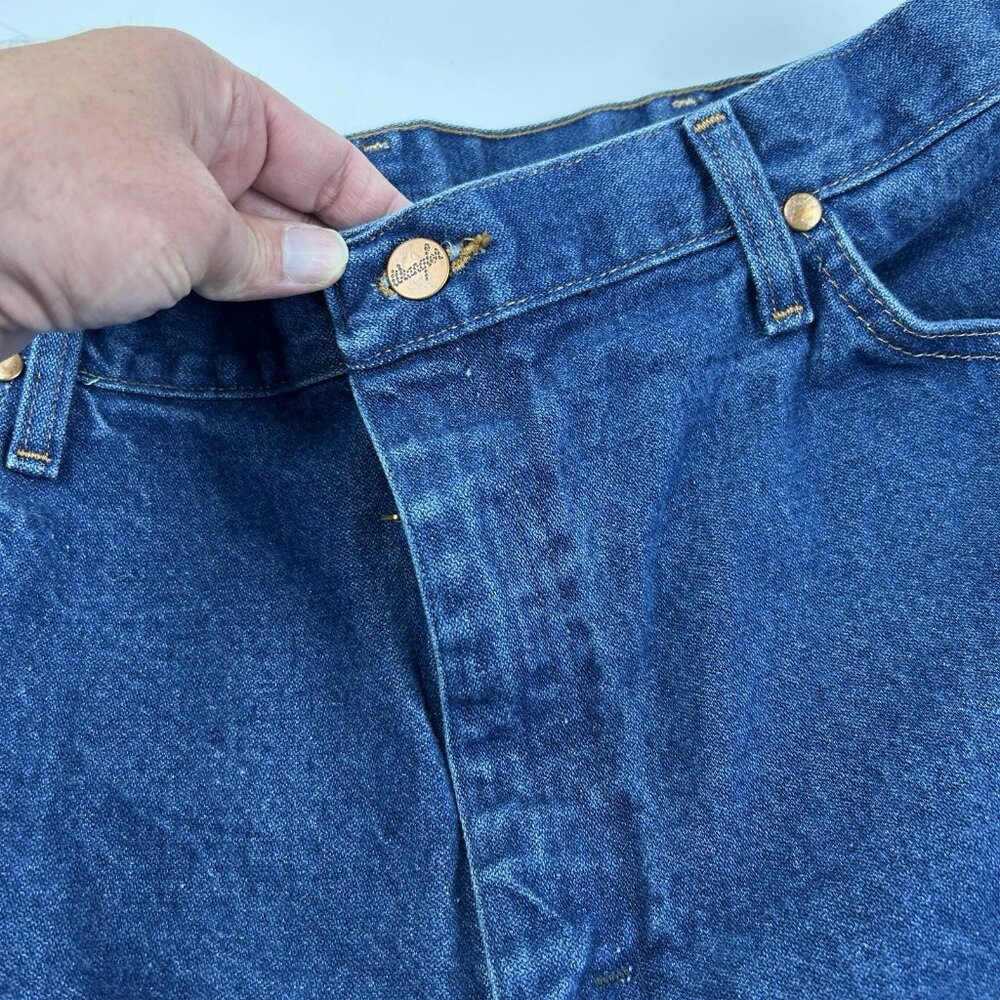 Vintage Wrangler 38X30 100% Cotton Straight Leg Jeans 1013MWZPW Cowboy Cut - Picture 11 of 14